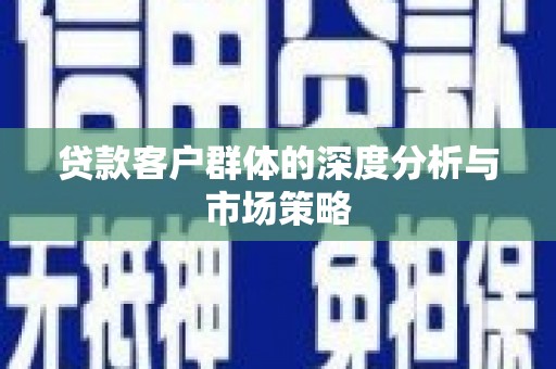金平贷款客户群体的深度分析与市场策略