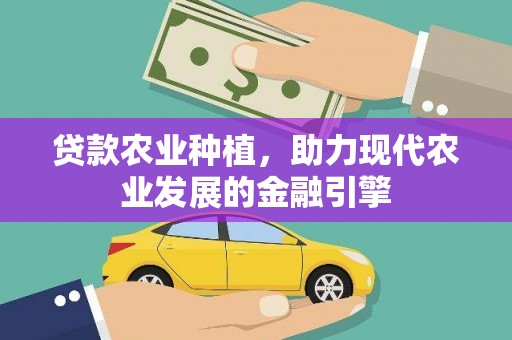 金平贷款农业种植，助力现代农业发展的金融引擎