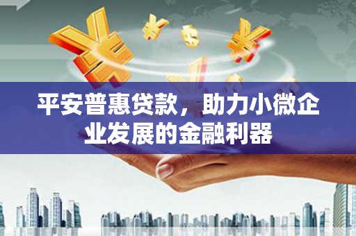 金平平安普惠贷款，助力小微企业发展的金融利器