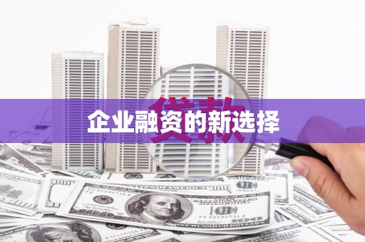 金平企业融资的新选择