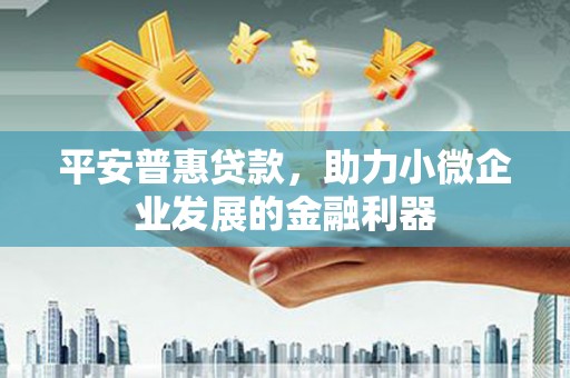 金平平安普惠贷款，助力小微企业发展的金融利器