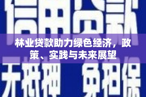 金平林业贷款助力绿色经济，政策、实践与未来展望