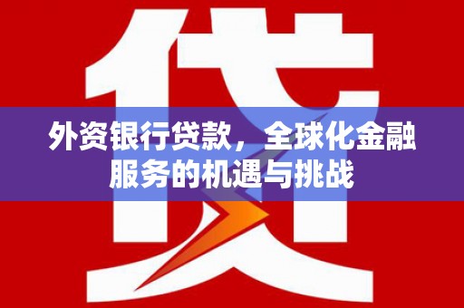 金平外资银行贷款，全球化金融服务的机遇与挑战