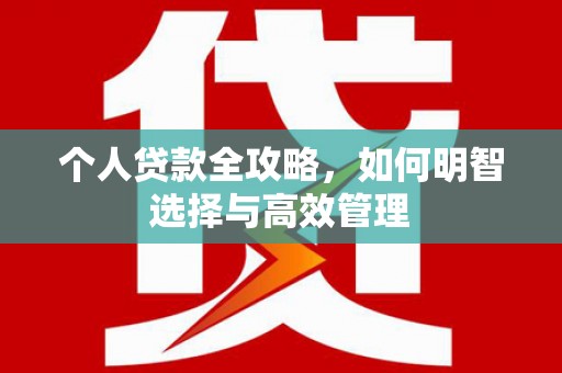 金平个人贷款全攻略，如何明智选择与高效管理