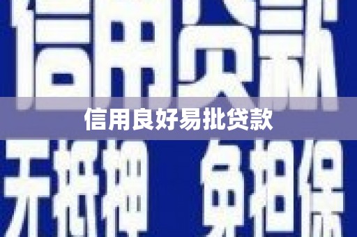 金平信用良好易批贷款