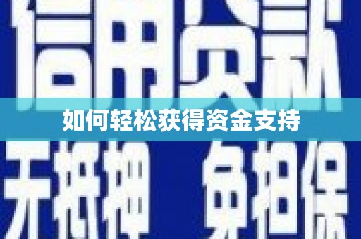 金平如何轻松获得资金支持